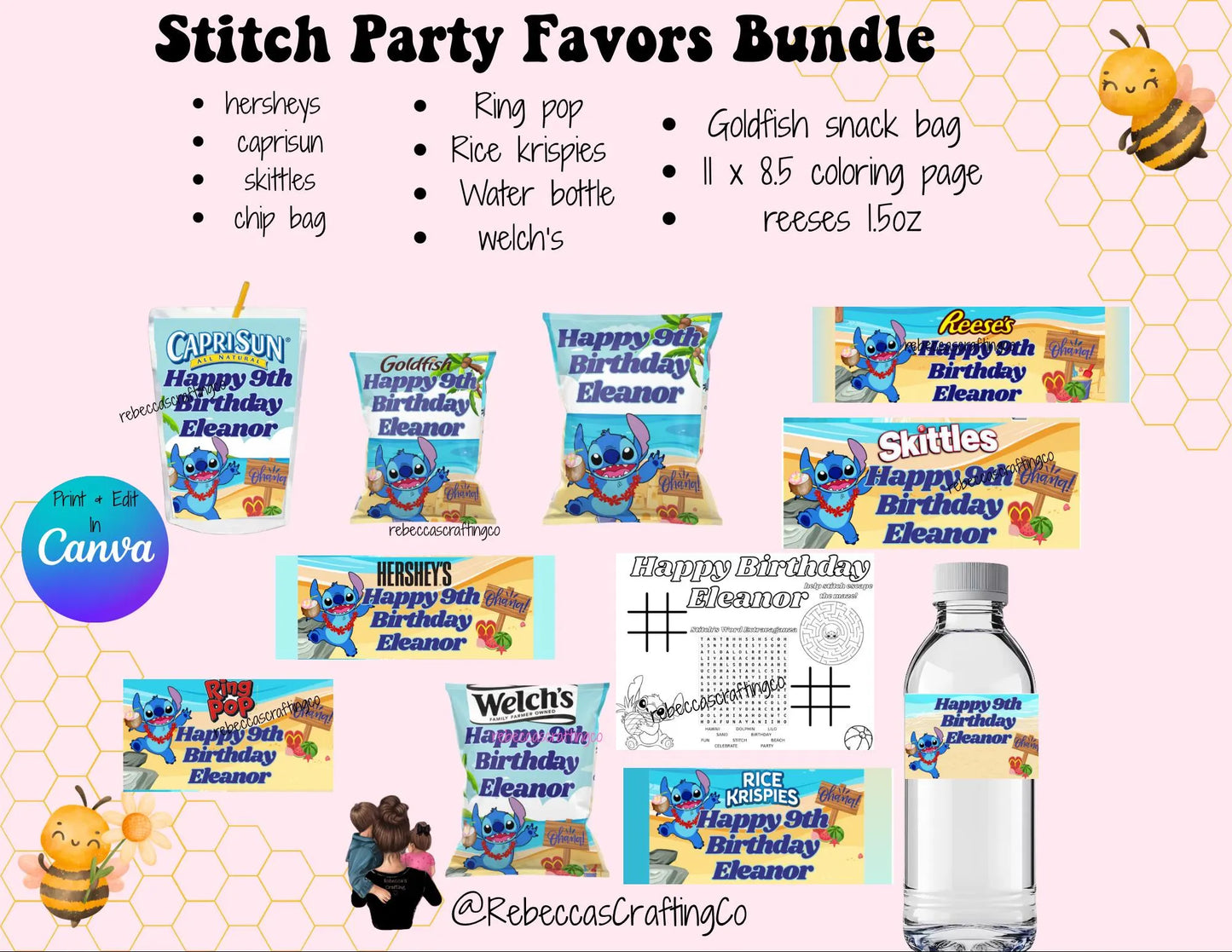 Stitch Party Favor Bundle *Digital*