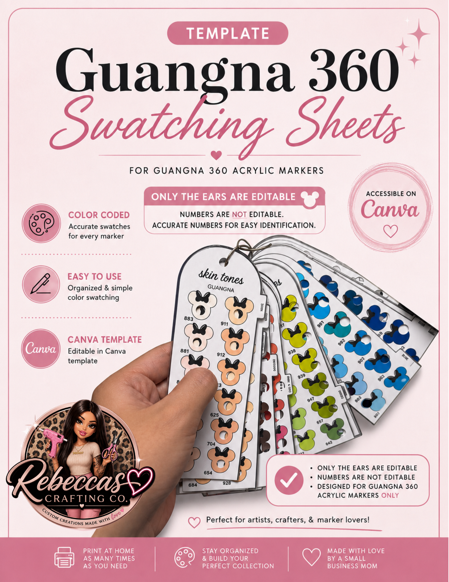 Guangna 360 Digital Swatching Sheets Templates