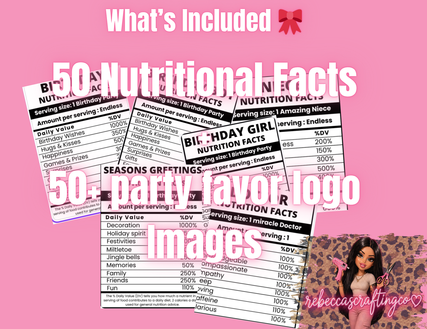 Party Favor Mega bundle DIGITAL ONLY CANVA