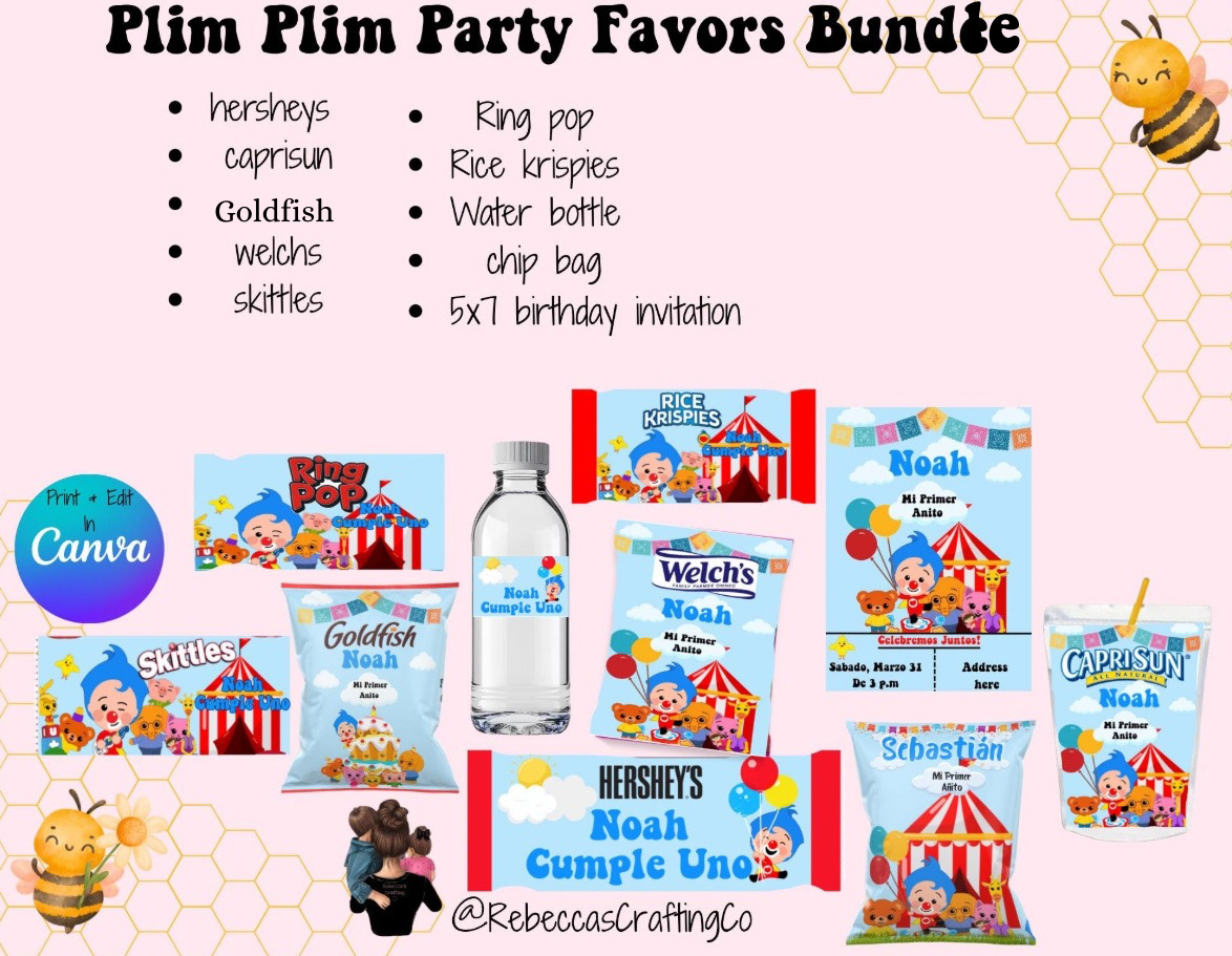 Plim Plim Party Favor Bundle *digital*