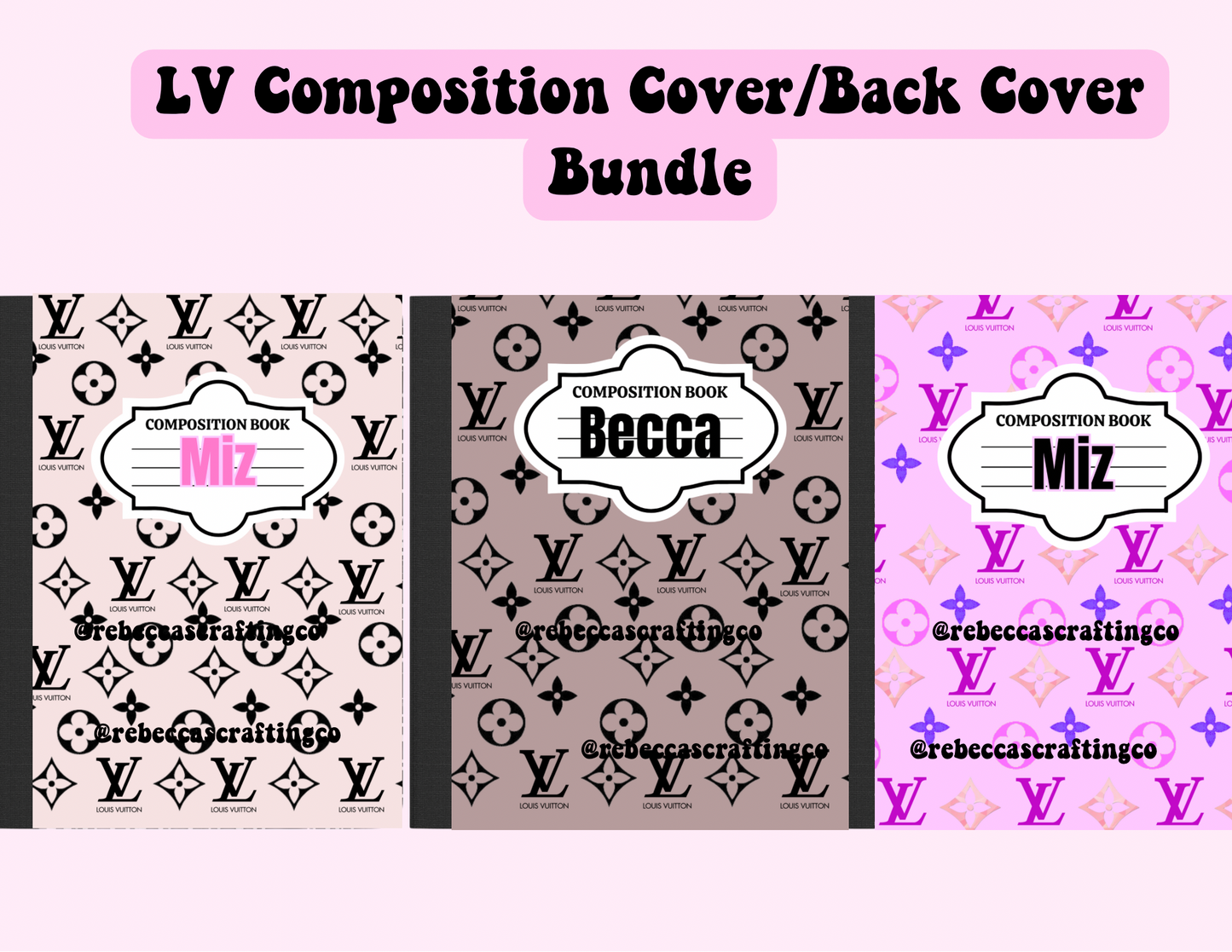 LV Cover/Back Cover Bundle Digital *Composition Notebook*
