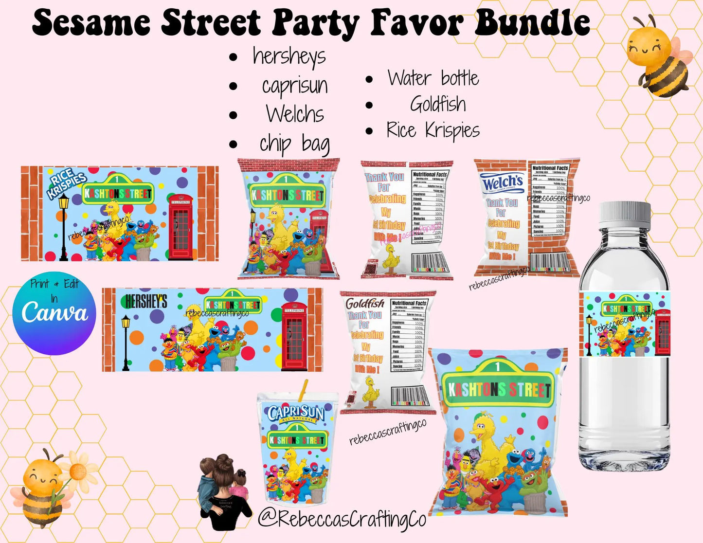 Sesame Strt Party Favor Bundle *Digital*
