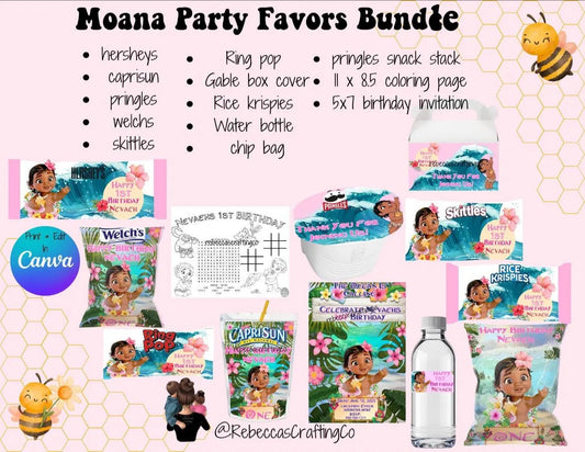 Moana Party Favor Bundle *Digital*