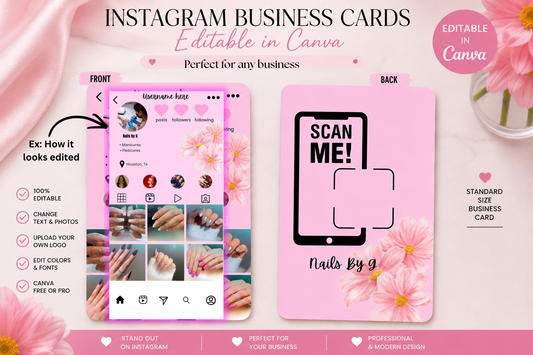Instagram Editable Business Card