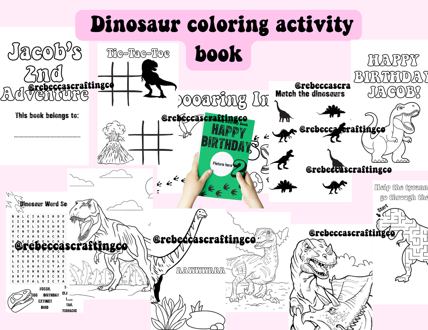 Dinosaur Party Favor Activity Book *Digital*