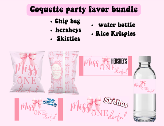 Coquette party favor bundle *digital*